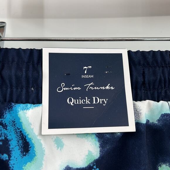 Club Room Men's Tie Dye Swim Trunks - White/Green/Blue - XXL - New with tags - Picture 4 of 6